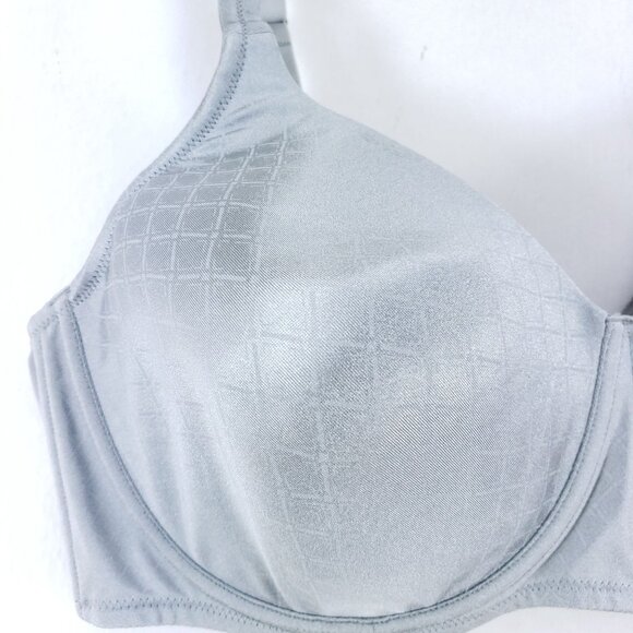 Leading Lady Seamless Full Figure Padded Underwire Bra 46D Gray Nylon/Spandex - Picture 3 of 6